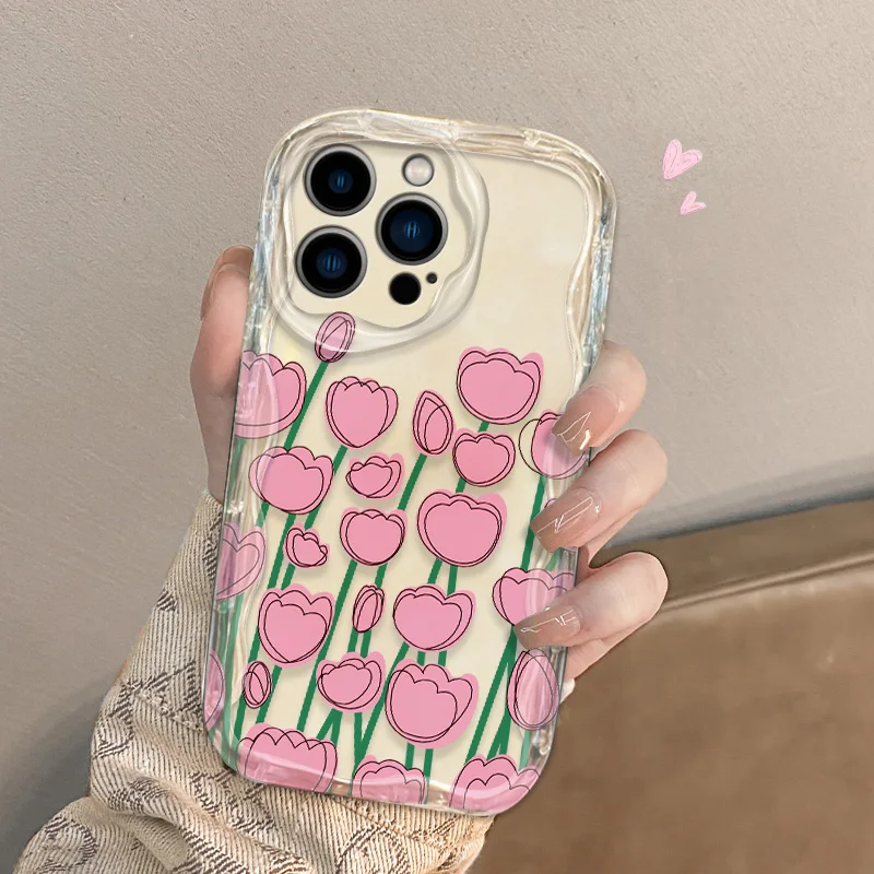 Casing penutup ponsel iPhone, casing bunga grafiti untuk iPhone 14 13 12 15 Pro Max 11 Pro XS Max XR X 8 7 6 6S Plus SE gadis lucu TPU