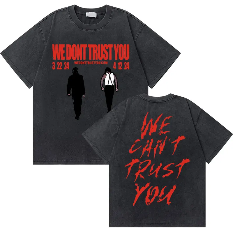 Футболка Rapper Future Metro Boomin We\'t Trust You Graphic мужская, винтажная промытая старинная Повседневная оверсайз футболка в стиле хип-хоп с