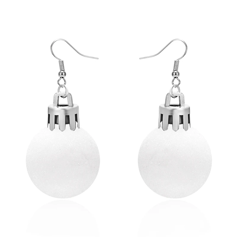 Frohe Weihnachten Bunte Glühbirnen-Kugel-Ohrringe für Frauen Luxuriöse Kreative Ohrringe Neujahrsparty-Schmuck – Detail 6