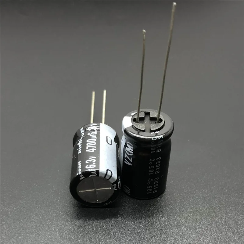 5pcs/50pcs 4700uF 6.3 NICHICON VZ Series 12.5x20mm Wide Temperature Range Aluminum Electrolytic Capacitor 6.3V4700uF