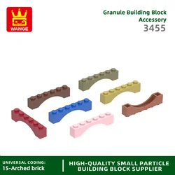 Wange 60Pcs/Lot 3455 Arc 6 Dots Building Blocks Moc Castle Accessories Compatible with Brick Children Toys Gift Box