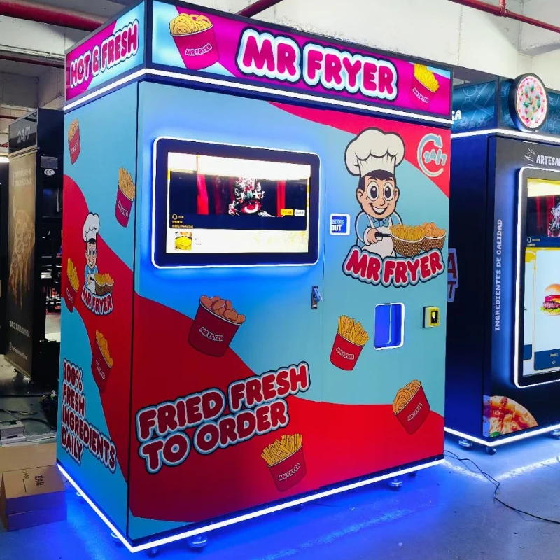 China Fresh French Fries Vending Machine 36 Seconds French Fry Poutine Vending Machine Pringles Fries Vending Machine for Spain
