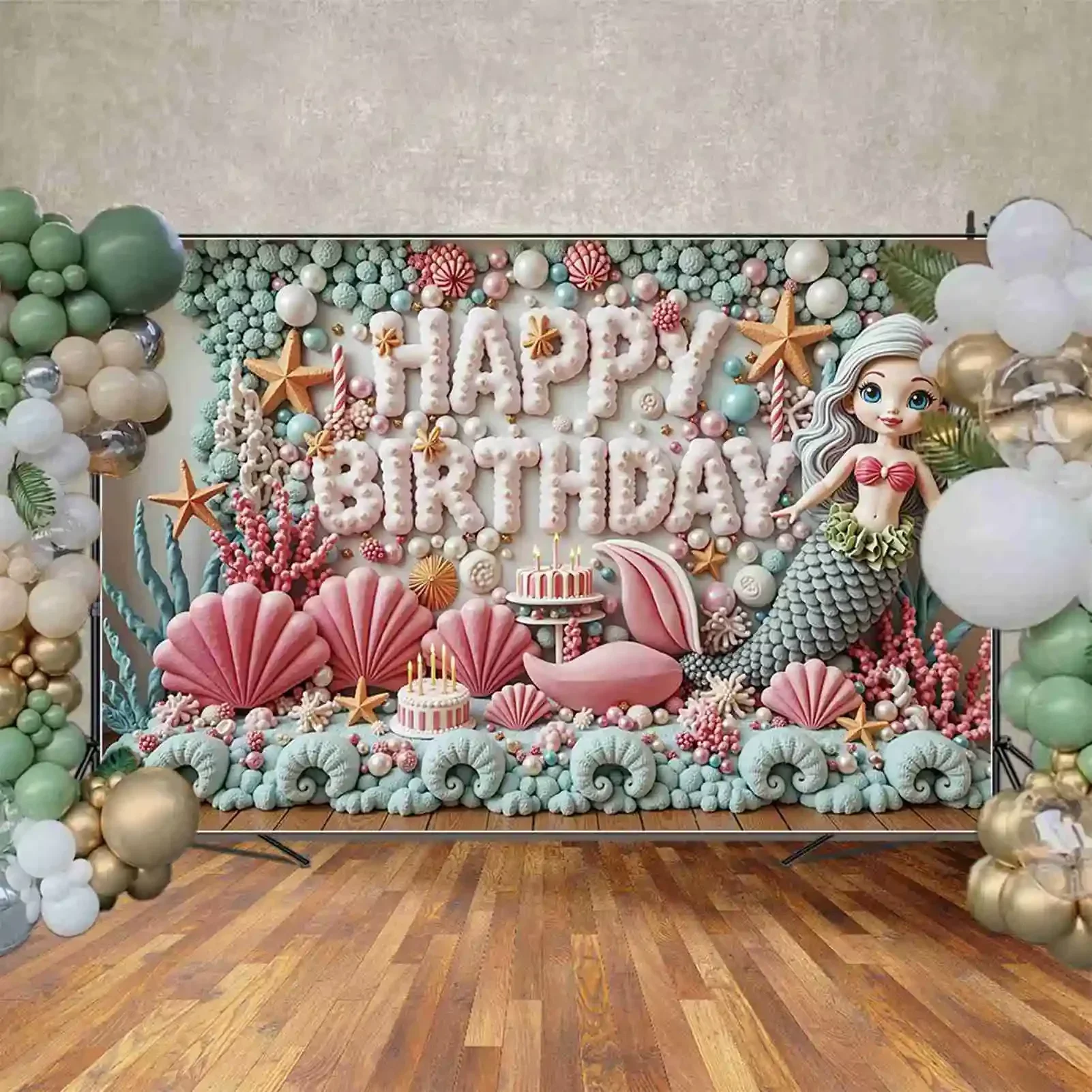 Moon.qg-夢のユニコーンの写真の背景、虹の背景、花の写真撮影、女の子の誕生日パーティー、ベビーシャワー、スタジオフォトゾーン