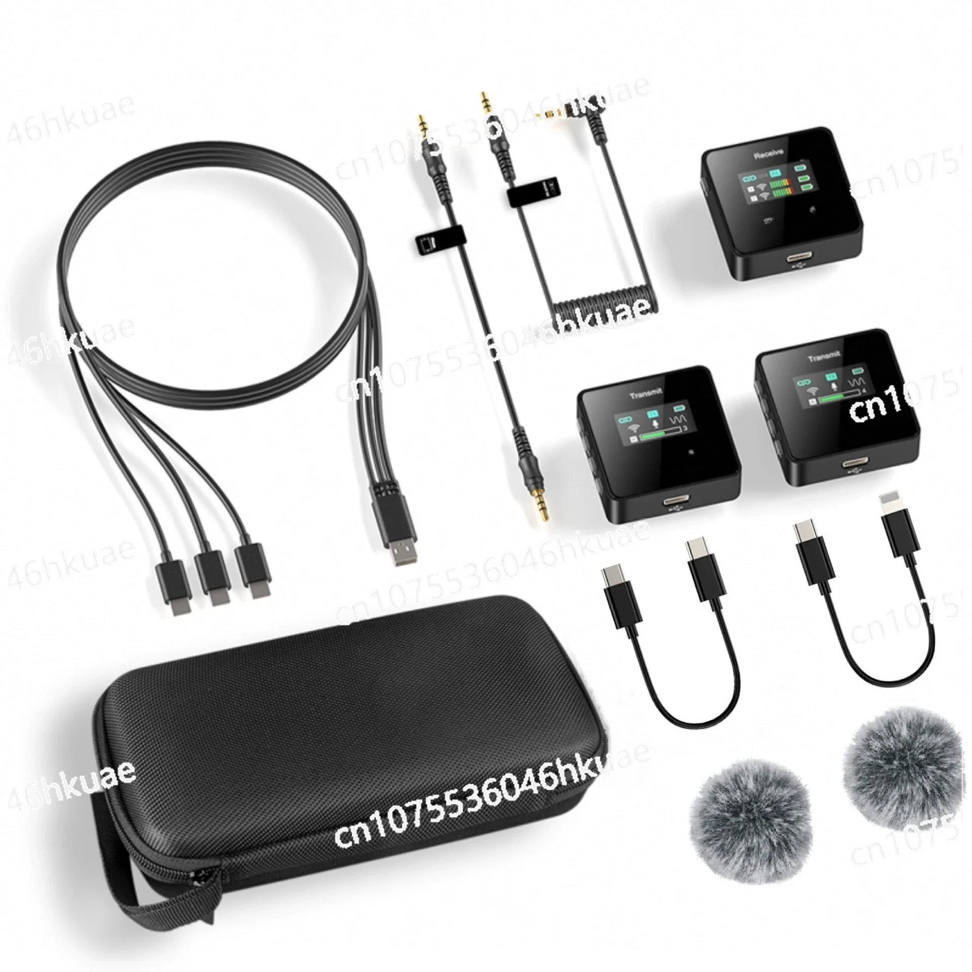 

2.4G Noise Cancelling Wireless Lavalier Microphone Mobile Phone Live Video Shooting SLR Interview Recording Teaching Microphone