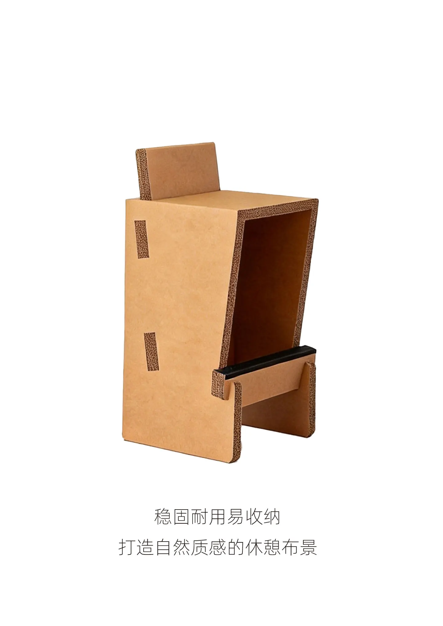 Corrugated Cardboard Bar Table And Chair Combination Exhibition Pop-up Store High Table And Stool Market Clock In Temporary Nego