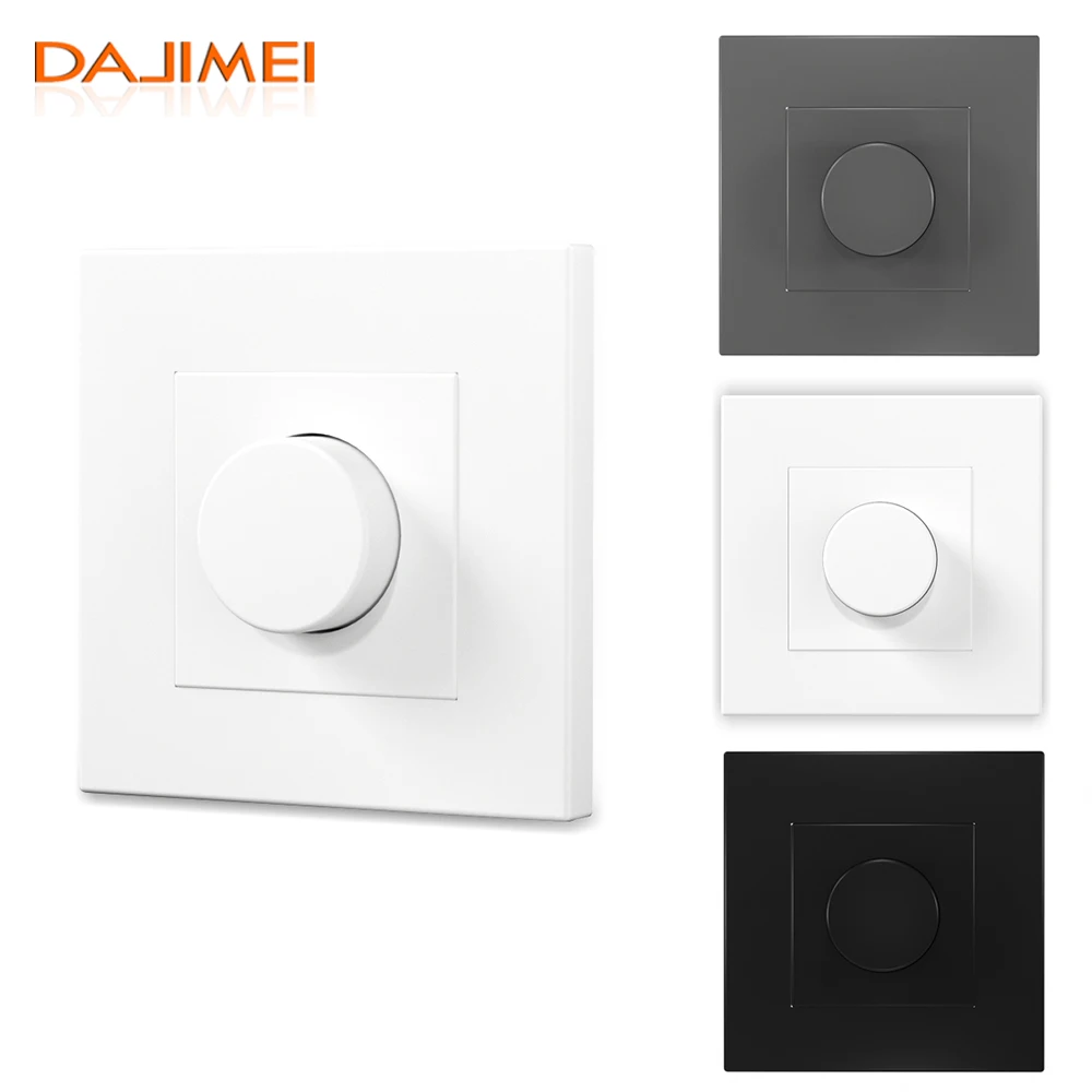 Interruttore a manopola rotante regolabile DAJIMEI Dimmer Light interruttori a parete con memoria di luminosità dimmerabile a LED meccanici in