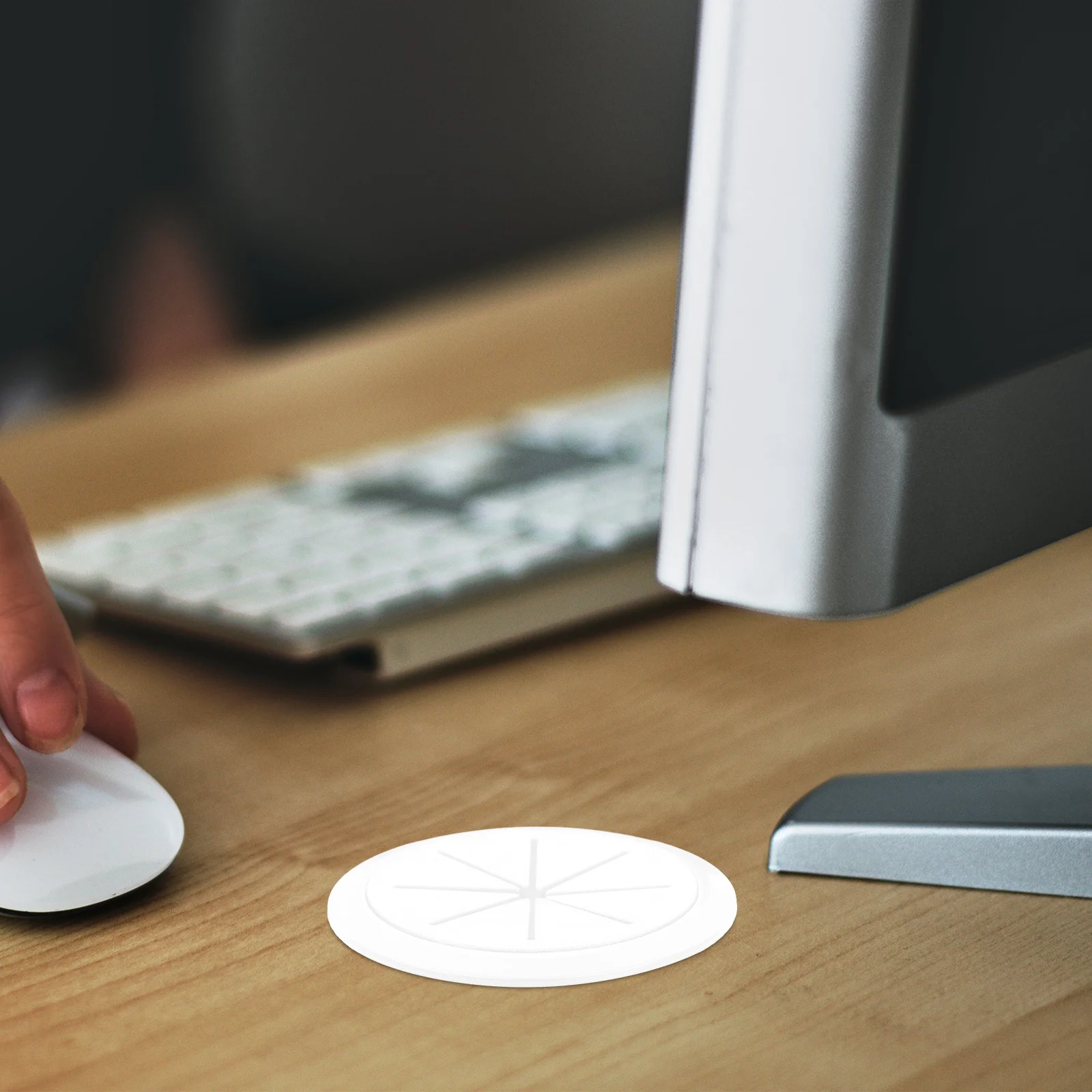 

3Pcs Desktop Wire Hole Cover Round Cable Hole Plug Plastic Cord Management Cover for Office Computer Desk Organization