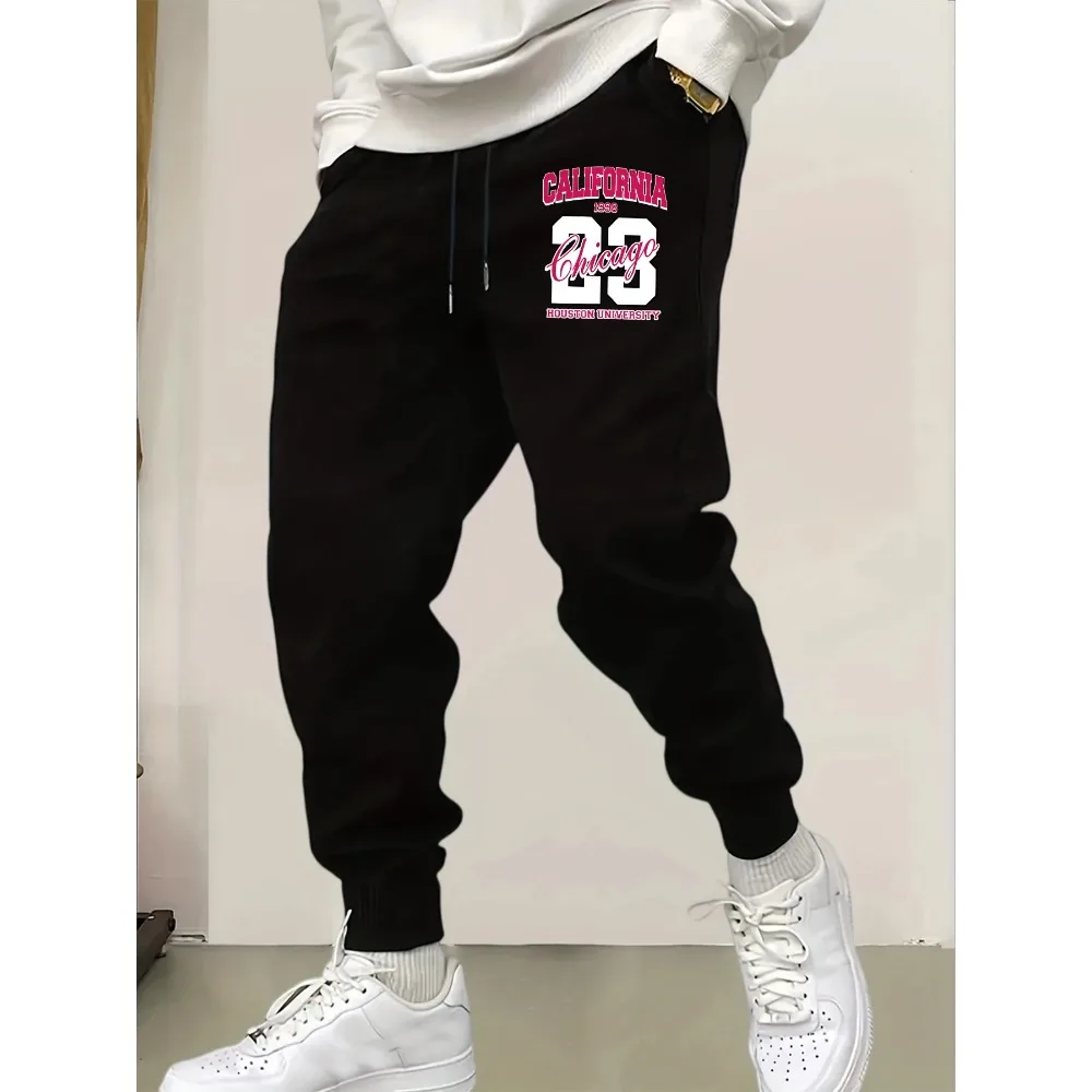 كاليفورنيا جامعة شيكاغو هيوستن يطبع رجل الموضة تنوعا السراويل الرباط الخريف Britches ركض Sweatpants غير رسمية #2