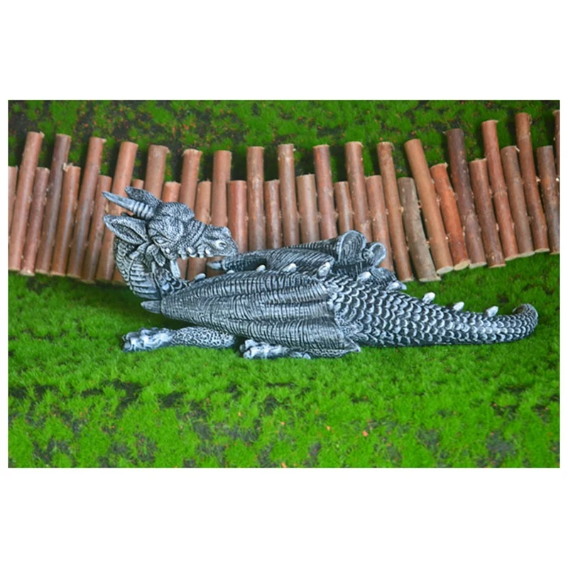 AA50-Flying Dragon Head en staart swingende tuinhanger tuin woondecoratie ornamenten hars ambachten