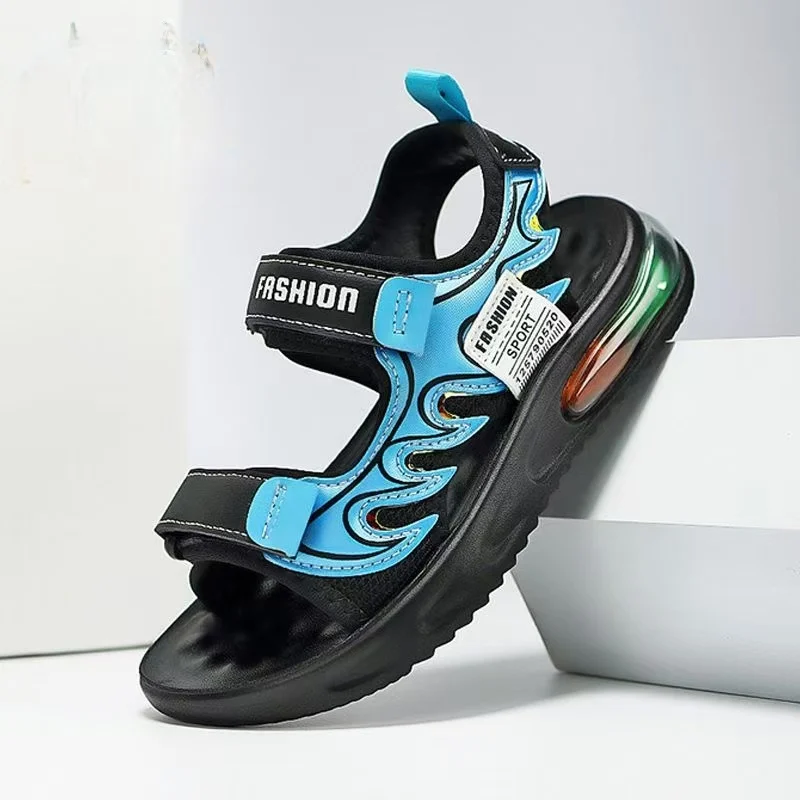 الصبي جديد وسادة هوائية صنادل رياضية غير رسمية الصيف Cuhk الأطفال لينة وحيد عدم الانزلاق المفتوحة تو خفيفة الوزن في الهواء الطلق صنادل شاطئ