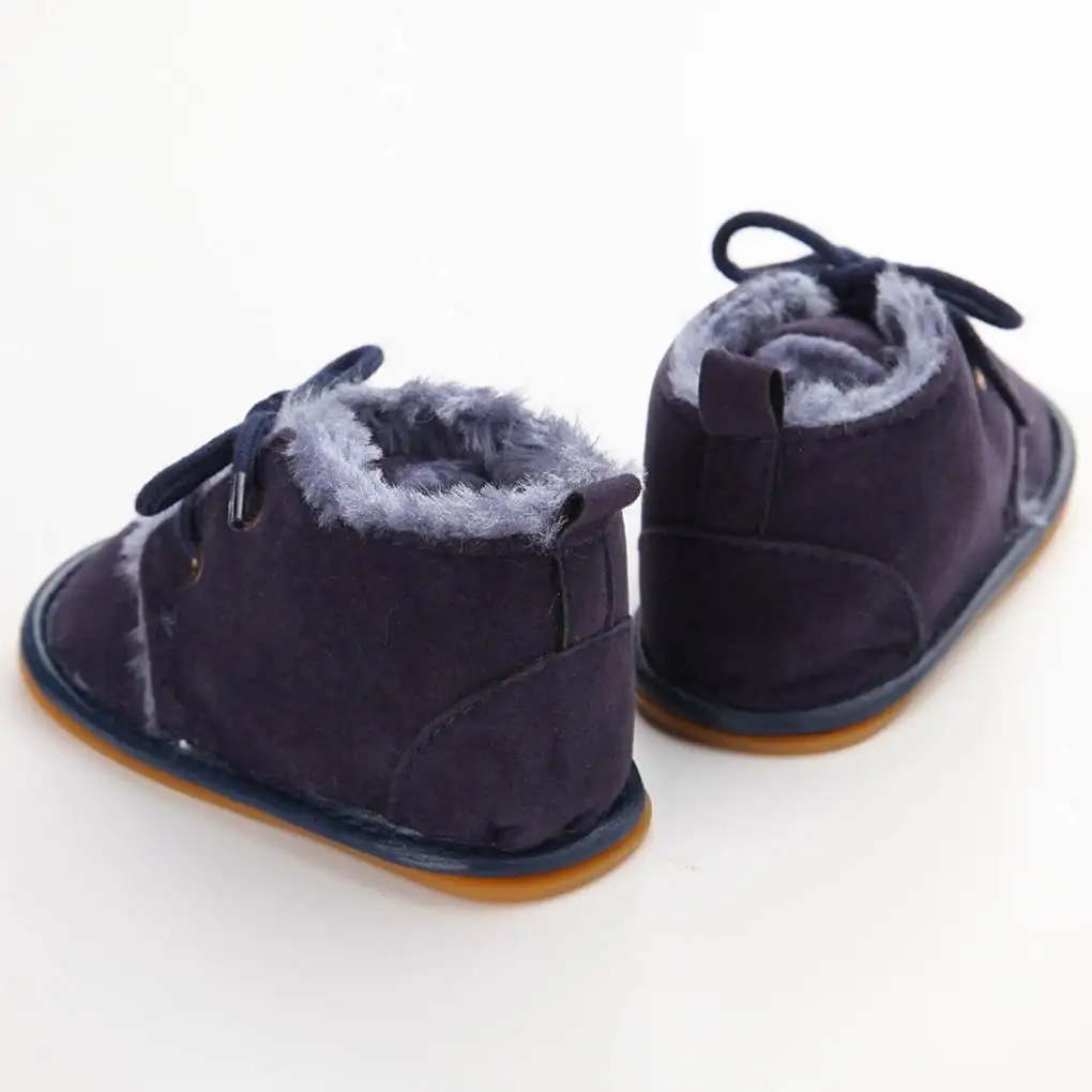 

Зимняя детская обувь, ботинки унисекс для маленьких мальчиков и девочек, теплая хлопковая противоскользящая обувь для первых ходунков, обувь для кроватки