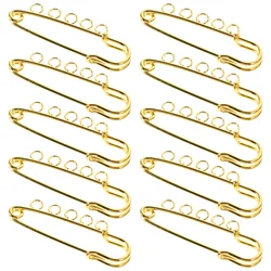 Coheali Knit Blanket 10Pcs Brooch Holes Heavy Duty Metal Kilt Needles Fasteners Making Blankets Skirts Fabric Crafts