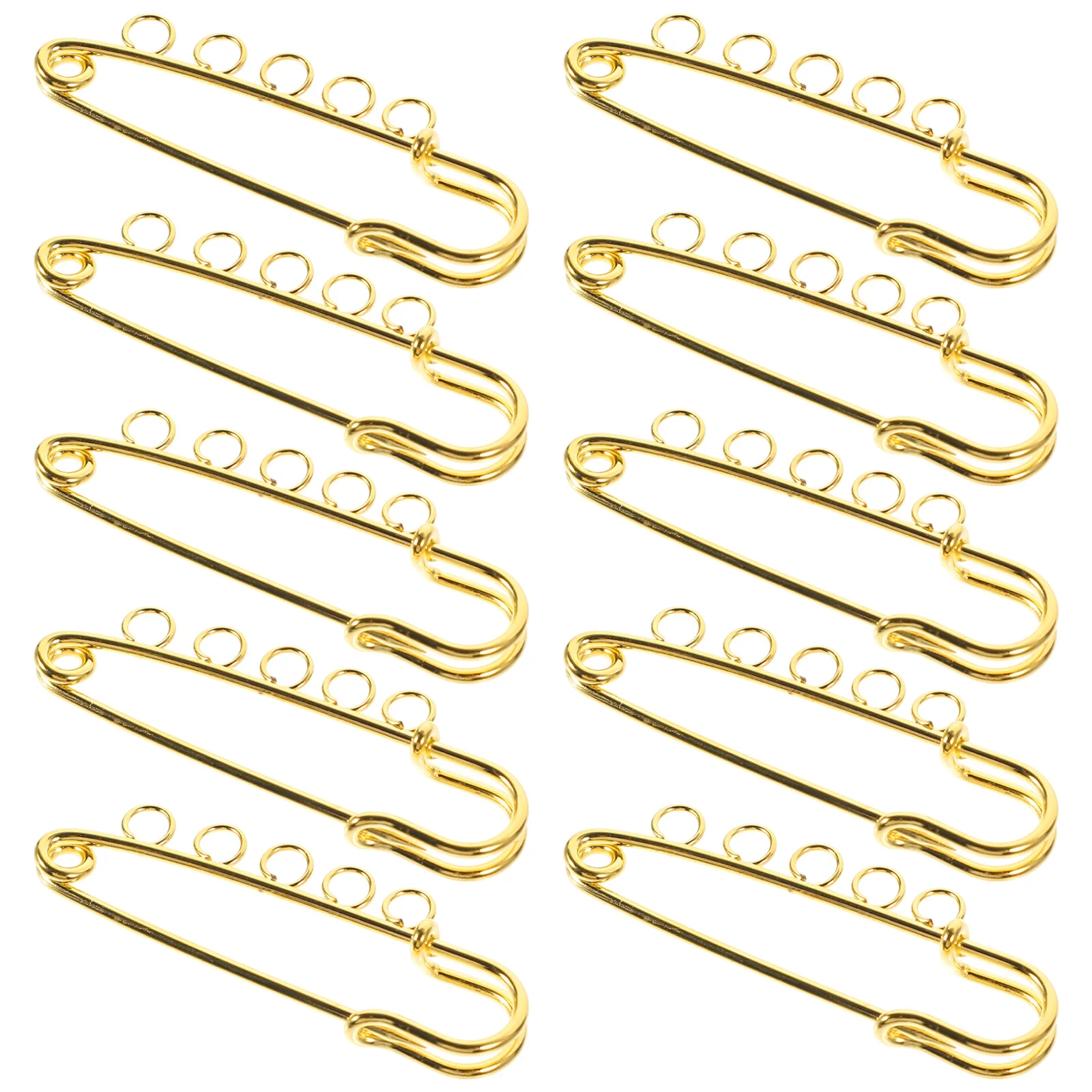 Coheali Knit Blanket 10Pcs Brooch Holes Heavy Duty Metal Kilt Needles Fasteners Making Blankets Skirts Fabric Crafts