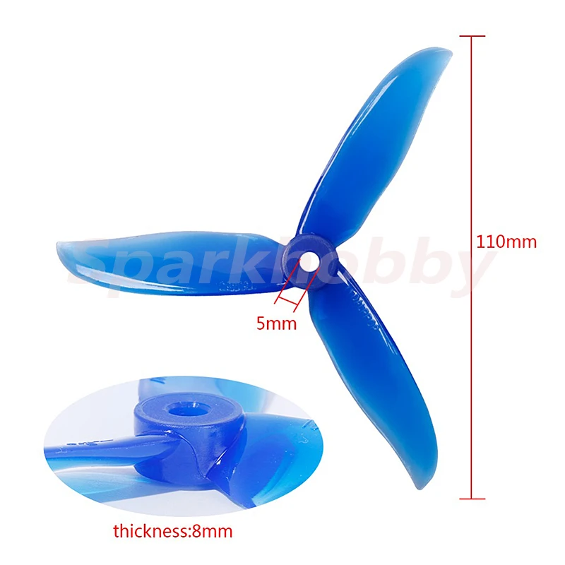 8PCS 4Pairs New DALPROP CYCLONE T5046C propeller 5x4.6x3 5 inch 3-blade CW CCW props 5mm center hole diameter for RC FPV Drone