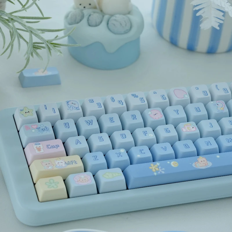 Xinghai-Ensemble de touches à thème petit ours, sublimation PBT, profil FOA, accessoires de clavier mécanique, capuchons de touches personnalisés