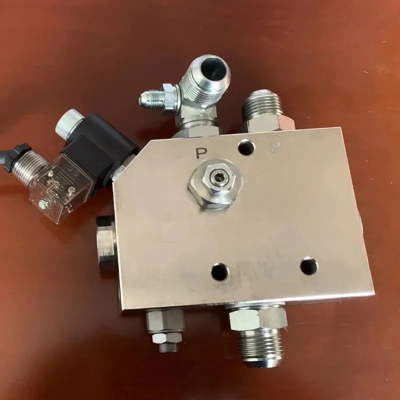 Breaker hammer piping system 3/4 valve 12vdc Hydraulic backhoe loader flow divider control valve for hydraulic rock