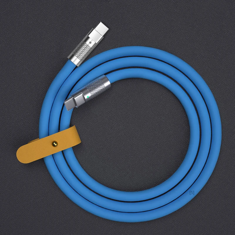 120w 6a Supersnel opladen PD Type C Vloeibare siliconenkabel Snel opladen 1M 2M USB-kabel USB C naar C-oplaadkabel