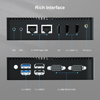 HYSTOU 1xM.2 E KEY 2230 Intel Celeron J6412 Mini Pc 2xRJ45 Lan 2xRS232 Com Port 4K 3 Display Output Embedded Computer