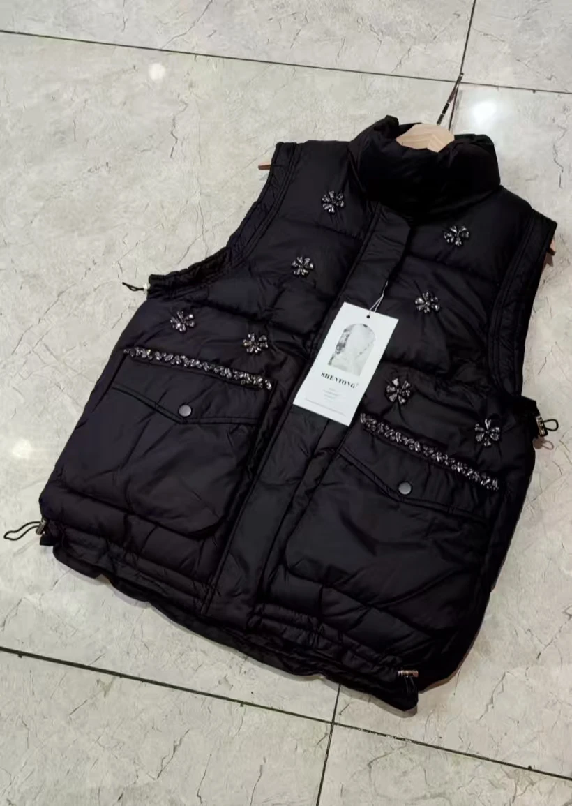 

Real Photo High-end 2025 New Trend Thickend Autumn Winter Cotton Padded Vest Jackets Women Waistcoat Vest Coat Female Clothes