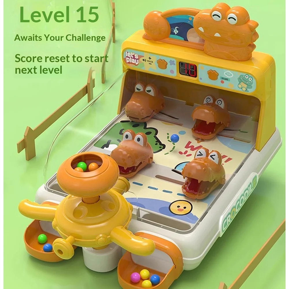 Kids  Marble Shooting Game Machine 15 Levels Score Counter Learning Toy For Boys Aged  Attention Training
