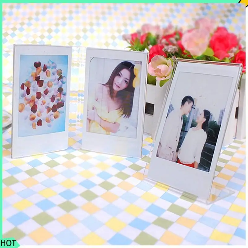 AWAH 25Pcs Office Acrylic Display Leaflet Stands Counter Plastic Message Board Menu COLLEGE Holder For Business Poster