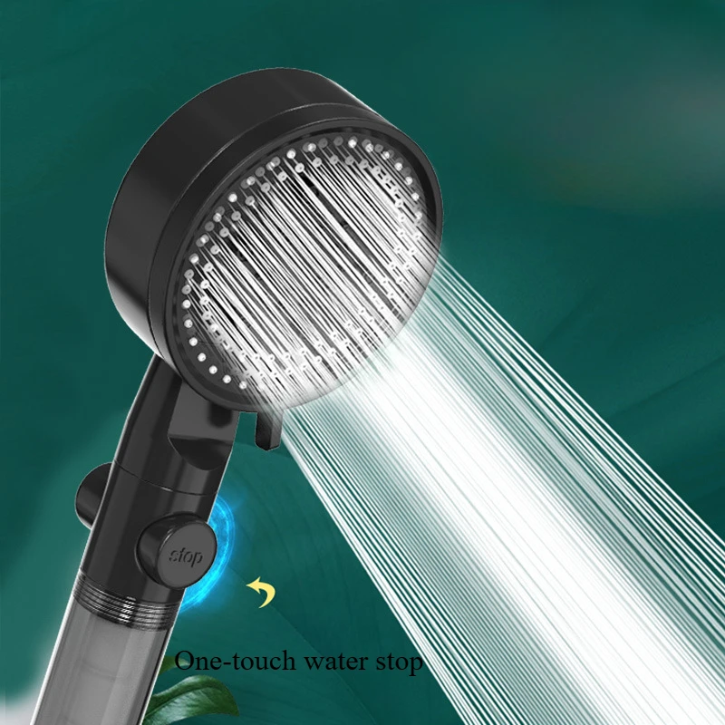 Bathroom Shower Head Set Accessories High-pressure Shower Head 10-mode Adjustable Spray with Massage Brush Filter Rain Faucet