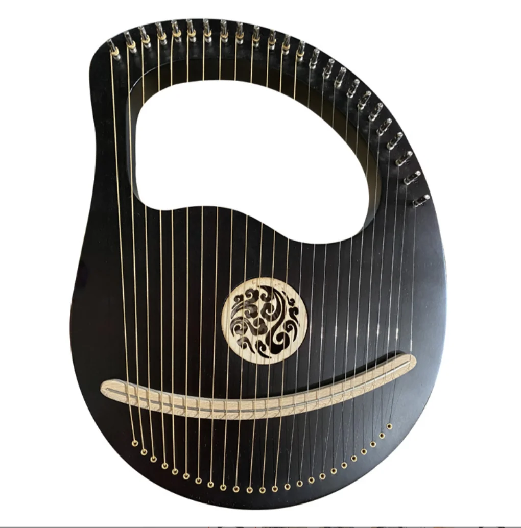 

Small Harp Lyre 24 string black stringed instrument