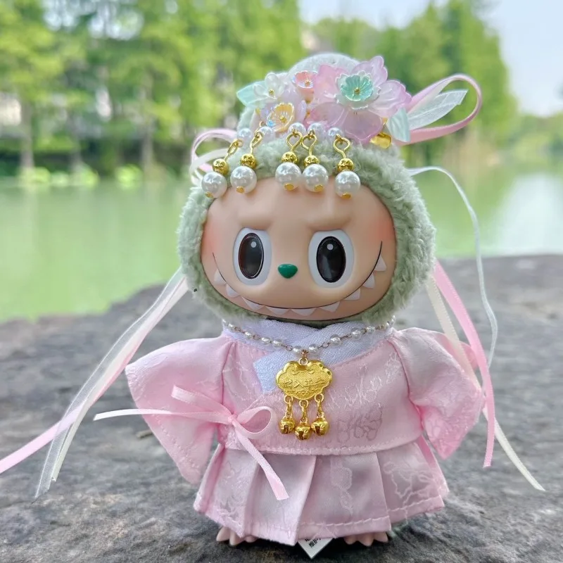 

For Labubu big into energe Doll Ancient Hanfu Korean ethnic style clothes For labubu outfit Accessories