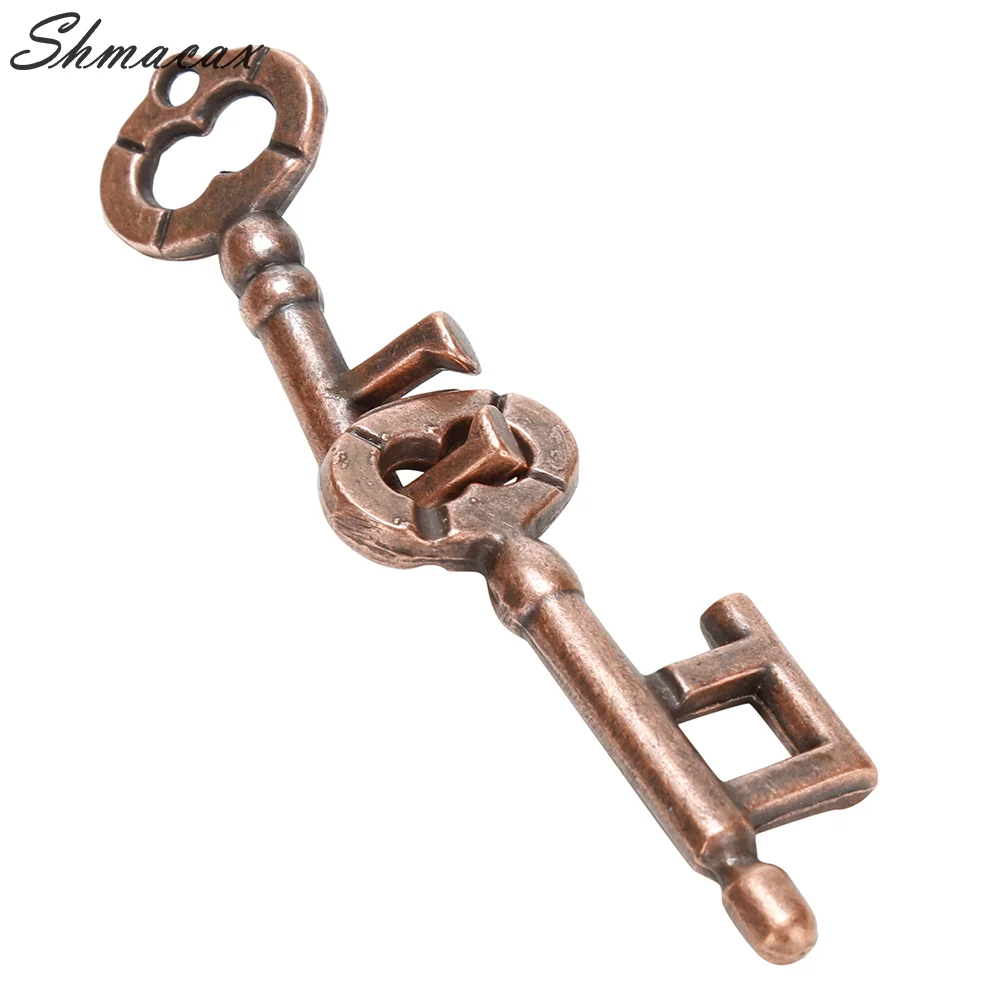 1 Pcs Alloy Key Ring Puzzle Brain Tester IQ Test Kids Adults Intelligent Toys