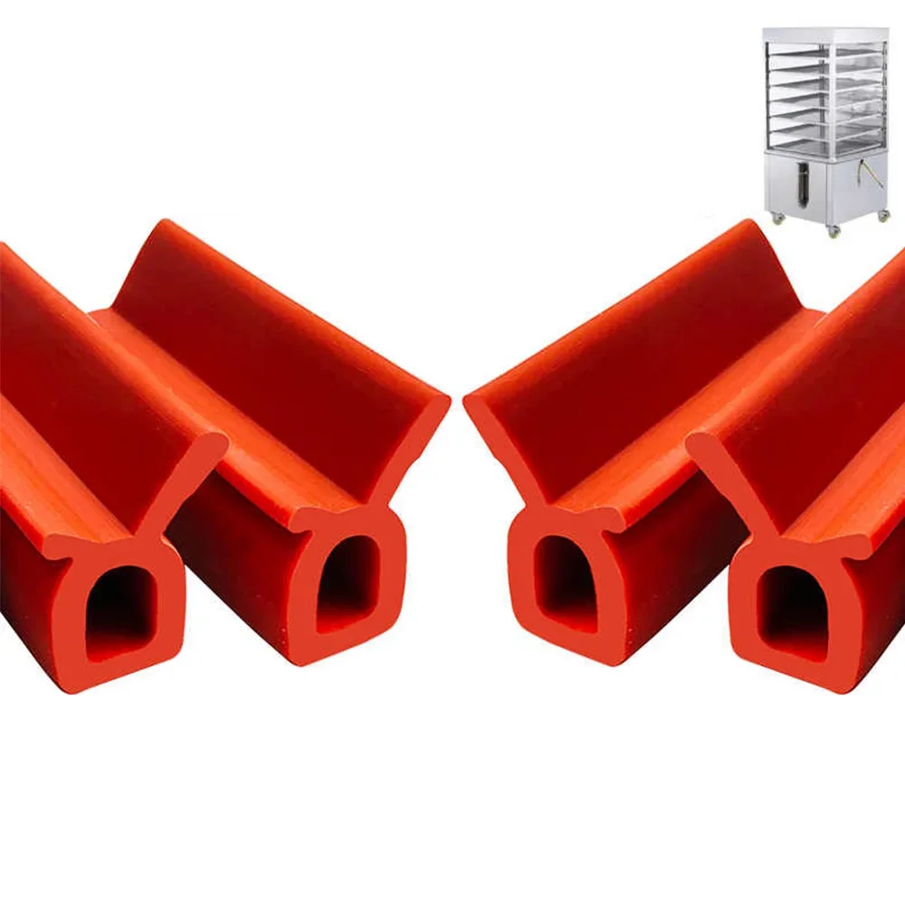 Red Silicone Sealing Strip For High-Temperature Baking Oven Doors Steam Cabinets Doors And Windows Soundproof Sealing