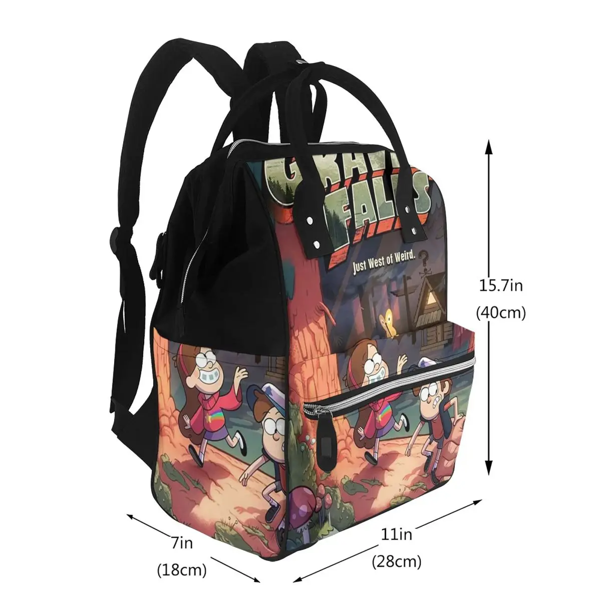 Gravitys Falls Student Backpack School Bag Hiking Travel Daypack for Men Women Bookbag Shoulder Bags