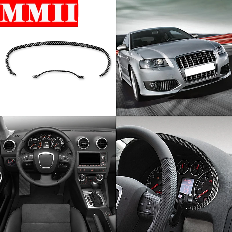 

Car Speedometer Frame Interior Trim Cover Dashboard Decoration Car Accessories For Audi A3 S3 8P 2006 2007 Carbon Fiber Sticker