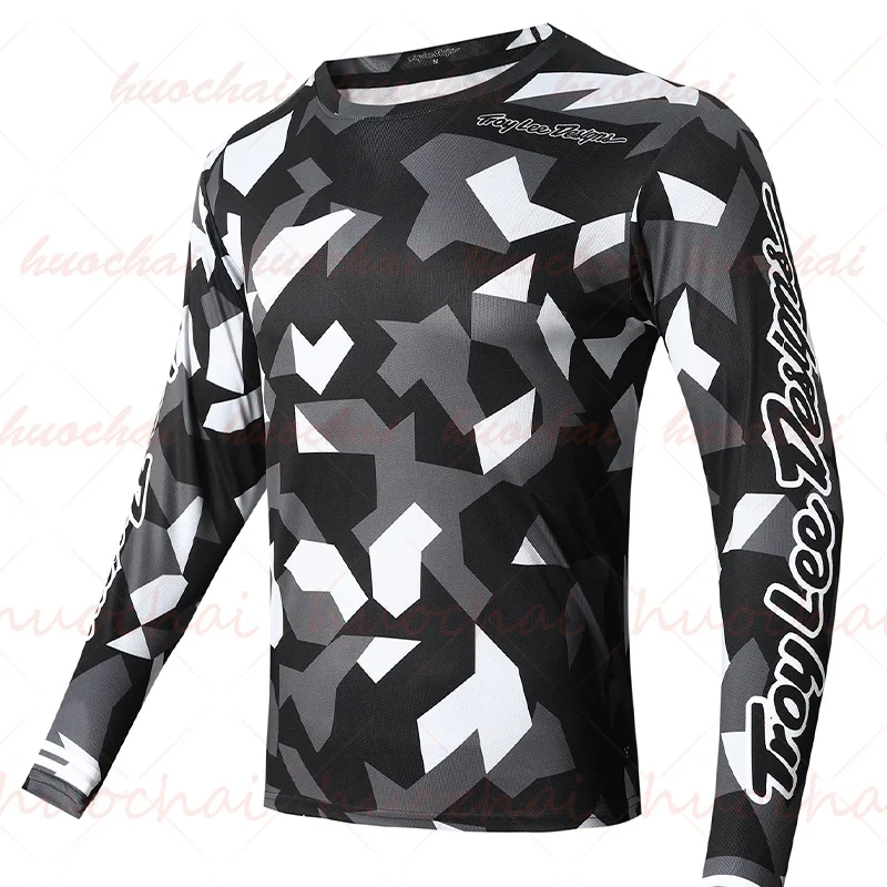 Motocross Mountain Enduro Downhill Jersey MTB Cycling Clothing BMX Enduro Mountain Bike Jersey Long Sleeve Breathable T-Shirt