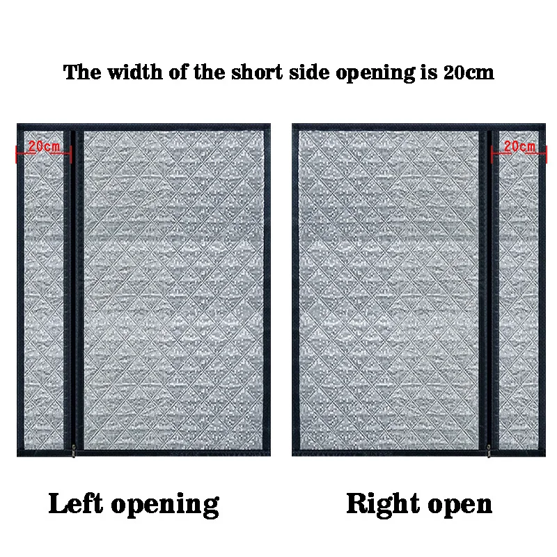 Side Zipper Cotton Curtain, Double-Layer Thickened Household Cold Proof and Warm Curtain, Windproof and Cold Proof, Customizable