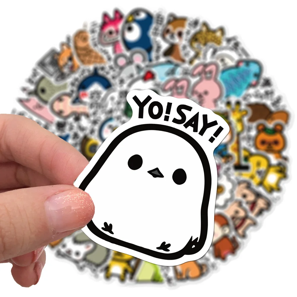 10/50PCS Ins Style Cartoon Animals Graffiti Stickers Japanese Korean DIY Toys Secret for Bottle Travel Bag Aesthetic Decals - view 3