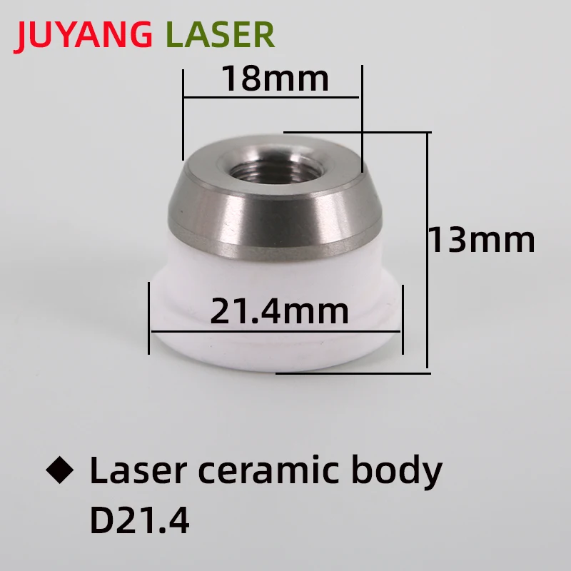 Laser Fittings Ceramic Ring 21.4 Laser Cutting Nozzle Laser Ceramic Body 21.4 M8 Thread 28mm