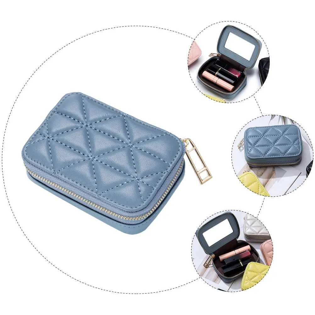 Travel Makeup Bag Small Lipstick Holder Portable Pouch High Grade Material Comfortable Surface Daily Use Outdoor Office