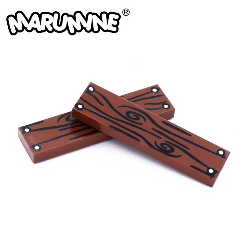 MARUMINE 1x4 Tile Plate Blocks 100PCS Board Floor Wood MOC Classic Building Bricks Idea Bulk Parts 2431 26583 10638 Compatible