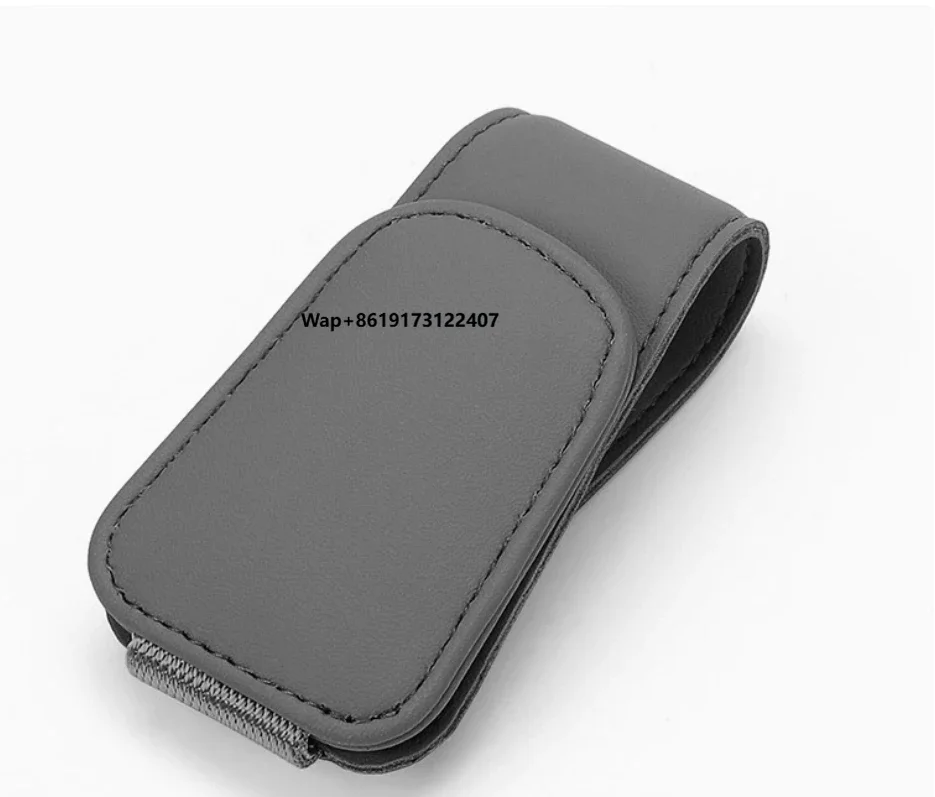High Quality Polyurethane Leather Car Sunglasses Holder Car Visor Hanger Clip Glasses Case Storage Interior Accessories Kit