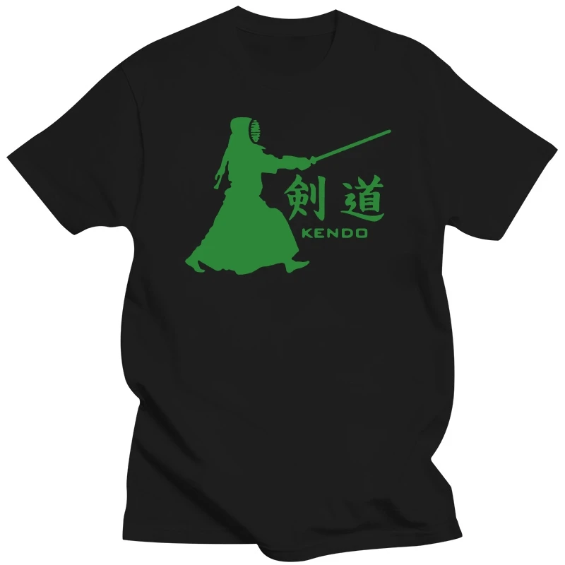 100% O-Neck Teenage T-Shirt Printed T Shirt Short Sleeve Men Kendo Bamboo Swords Fencing Japanese Samurai Adult T-Shirt