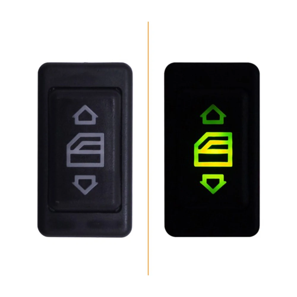 

1Pc Car Window Regulator Switch with Green Indicator 6 Pin 20A ON/OFF SPST Rocker DC12V/24V Switch Car Interior Accessories