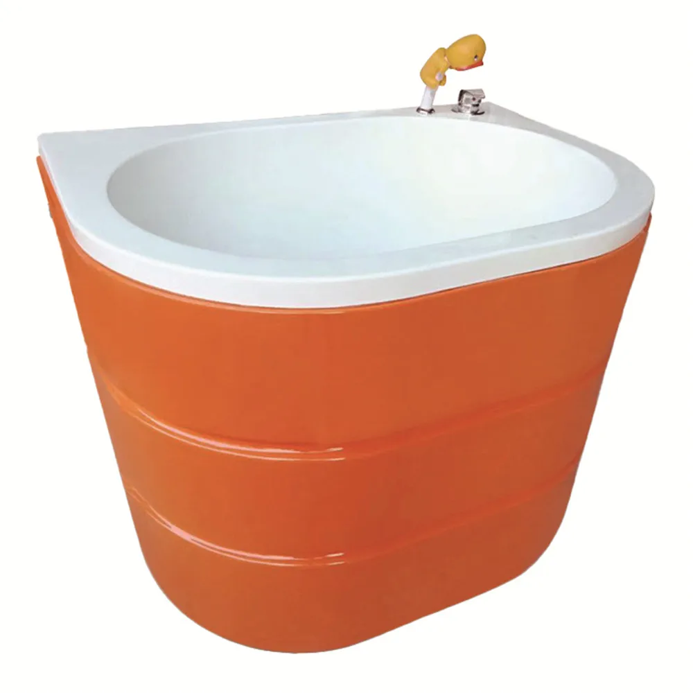Acrylic Bathtub Yellow Bathtub Excellent Price Hot Sale Acrylic Sanitary Ware Bath Tub Round Bathtub for Kid