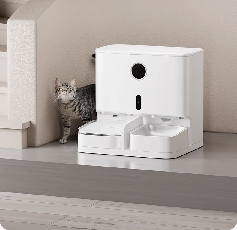 Wholesale 2 in 1 Pet Feeding Water Dispenser WiFi Smart Cat Feeder and Water Bowl with App Control Automatic Dog Feeder