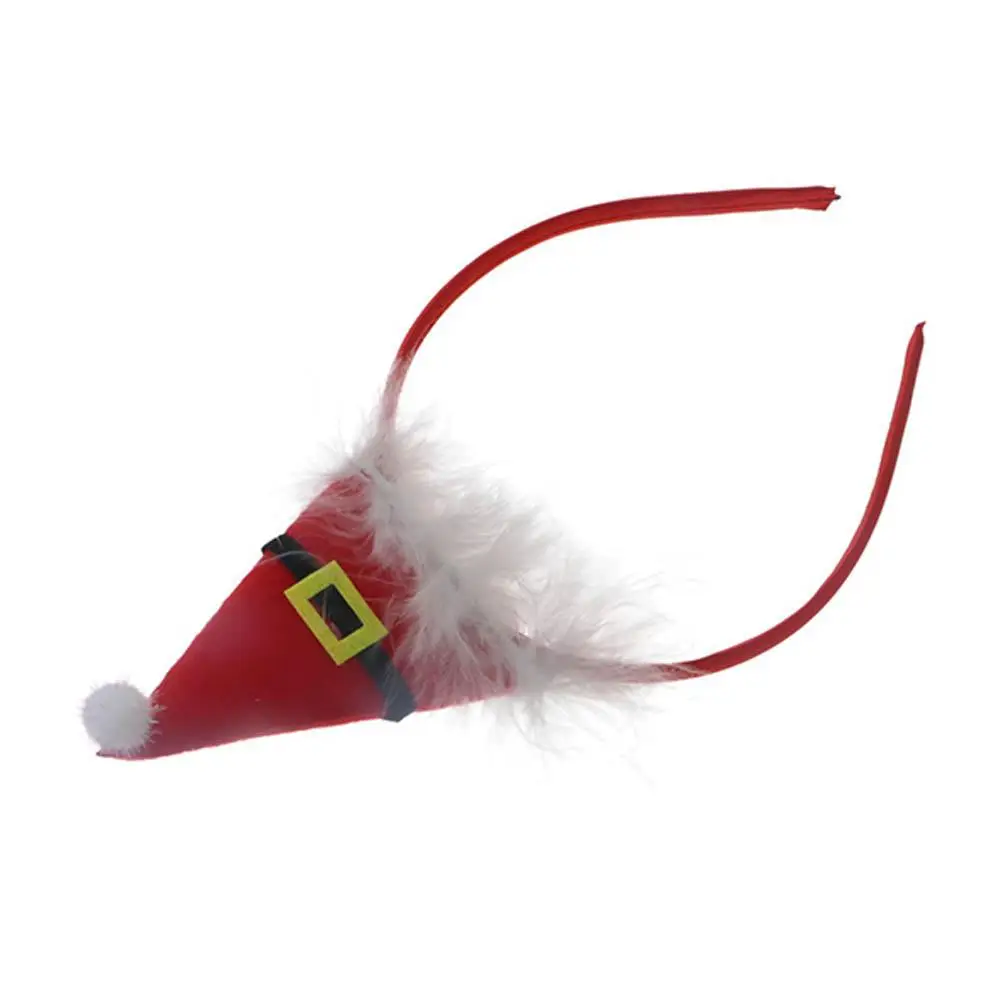 Campanas de dibujos animados, sombrero de Navidad, lazo, vestido de fiesta, diadema con astas, decoración navideña, aro para el cabello femenino, banda para el cabello navideña