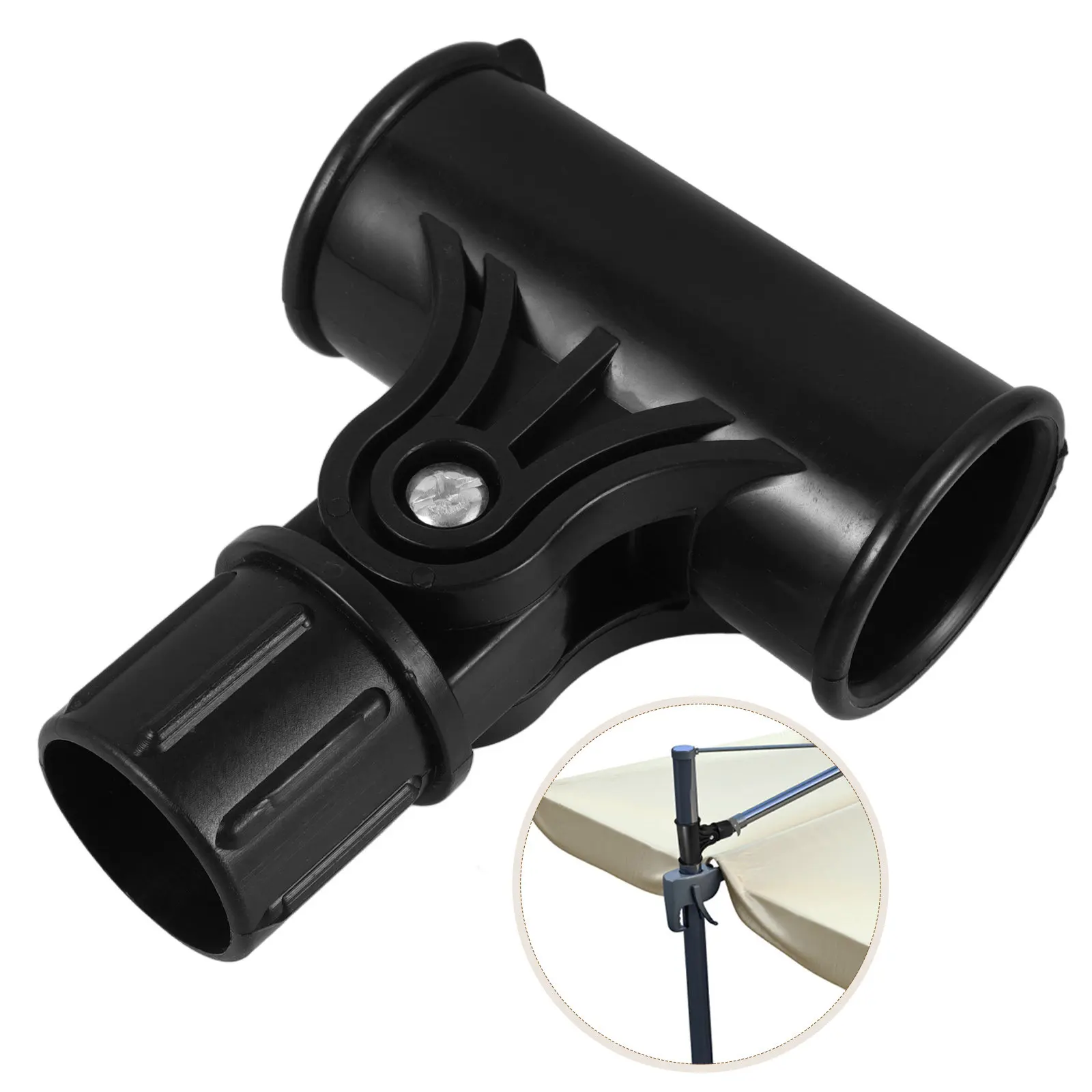1Set Steering Bracket Strong Windproof Rotation Mechanism Easy Fit Umbrella Accessory for Outdoor Patio Backyard