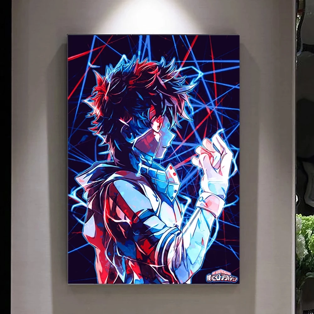 My Hero Academia Deku Posters Anime BNHA Midoriya Izuku Canvas Painting Manga Wall Art Pictures for Home Kid Room Decor Gift