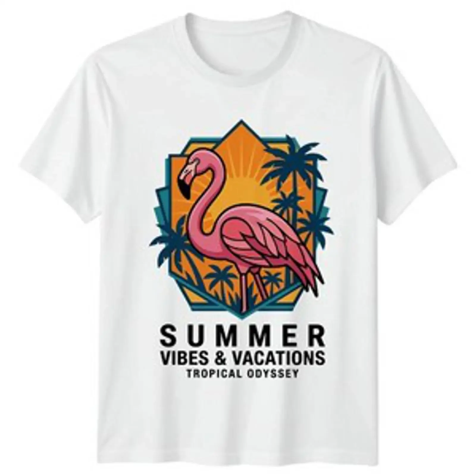 Summer Vibes amp Vacations Tropical T Shirt Flamingo Strand Geschenk für Sie und Ihn vintage Washed Top For Everyday Wear