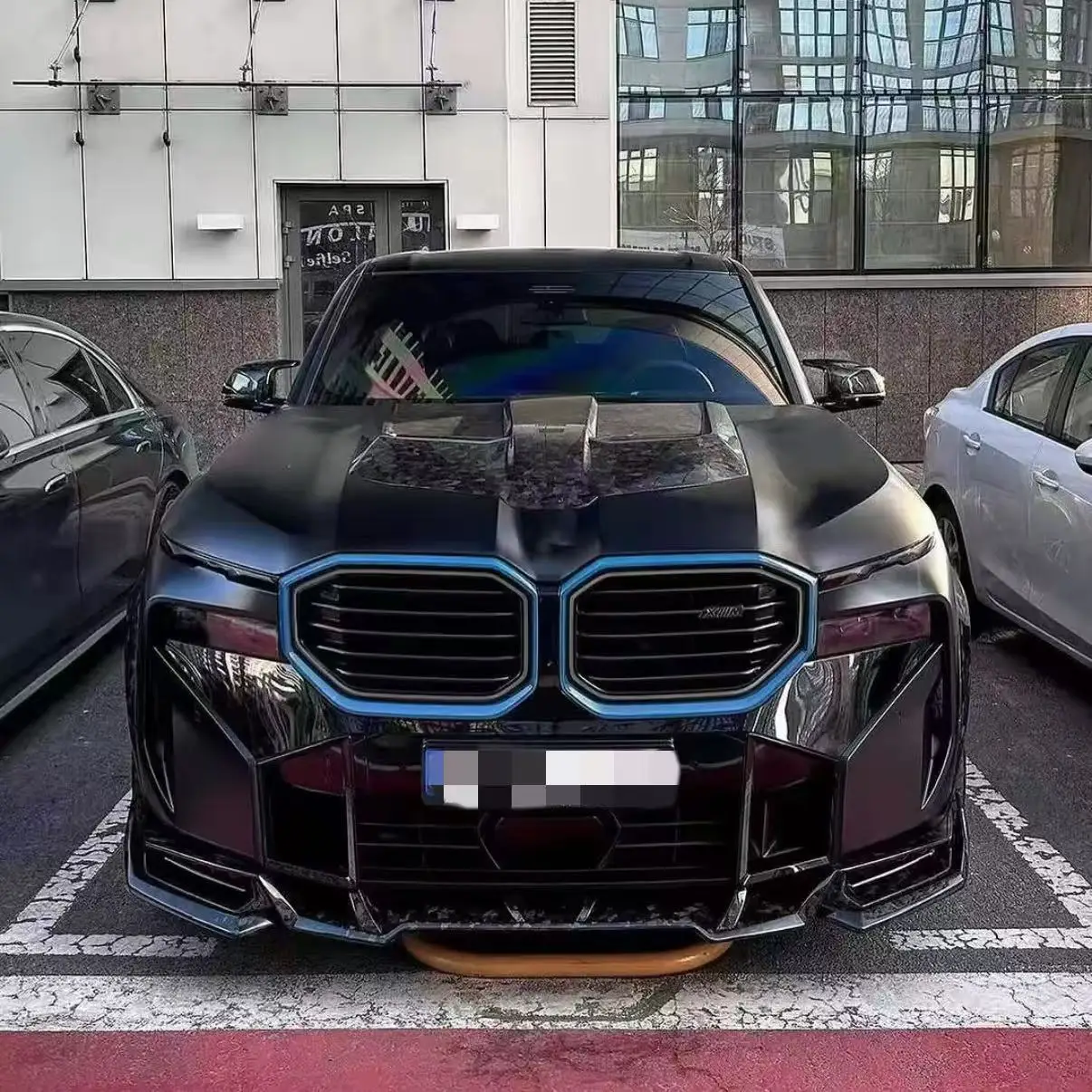 For  XM Carbon Fiber Body Kit XM Carbon Fiber Front Lip Diffuser Spoiler Wheel Arch Wide Body Kit