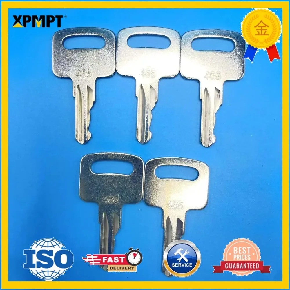1/5/10PCS 455 Ignition Keys for Scissor Lift Boom Forklift Lifts Upright Heavy Equipment Key 104466