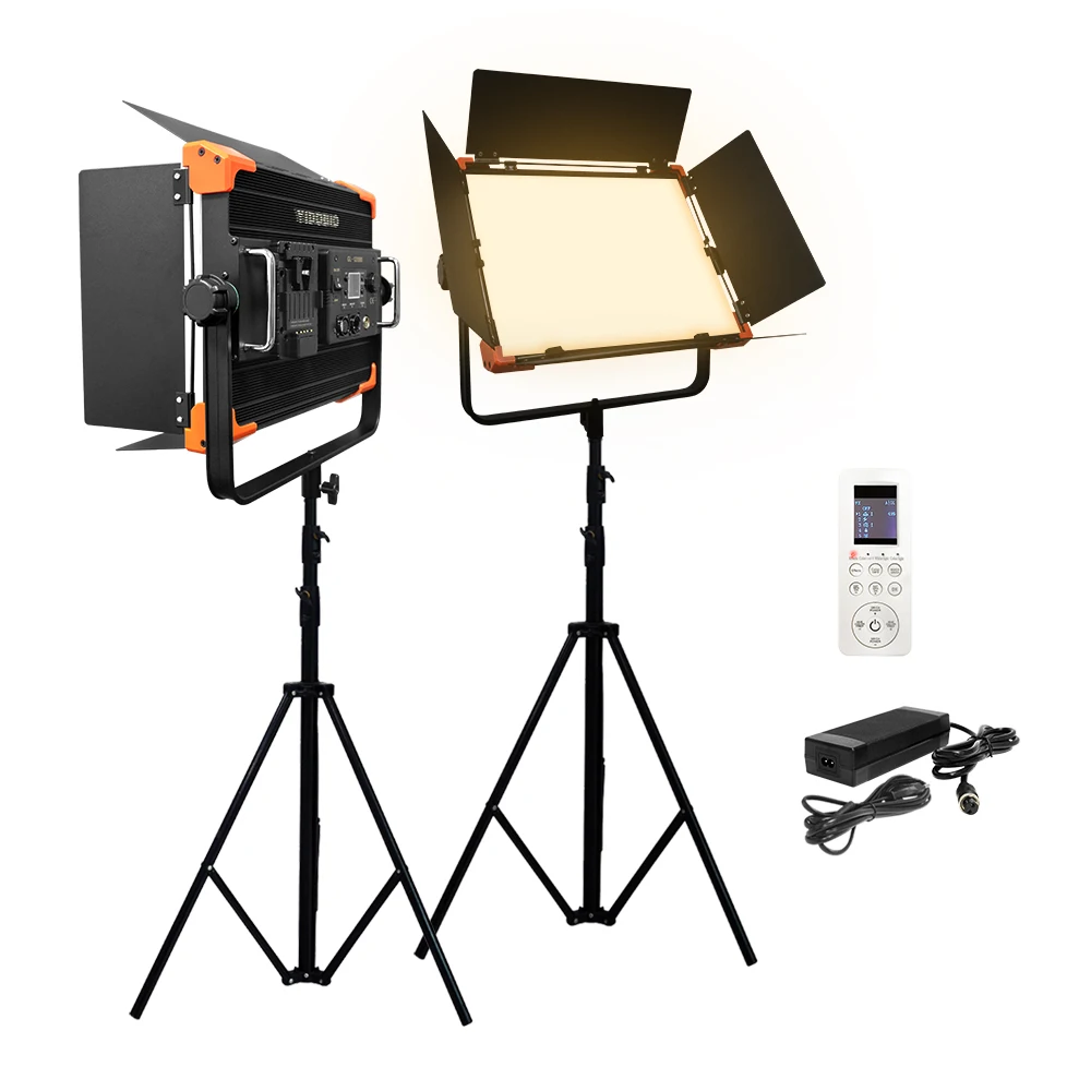 GL1200BI LED Video Lights 120W Photographic Lighting 10 Lighting Effects Bi-color Photo Studio Lamp for Live Streaming Cinema